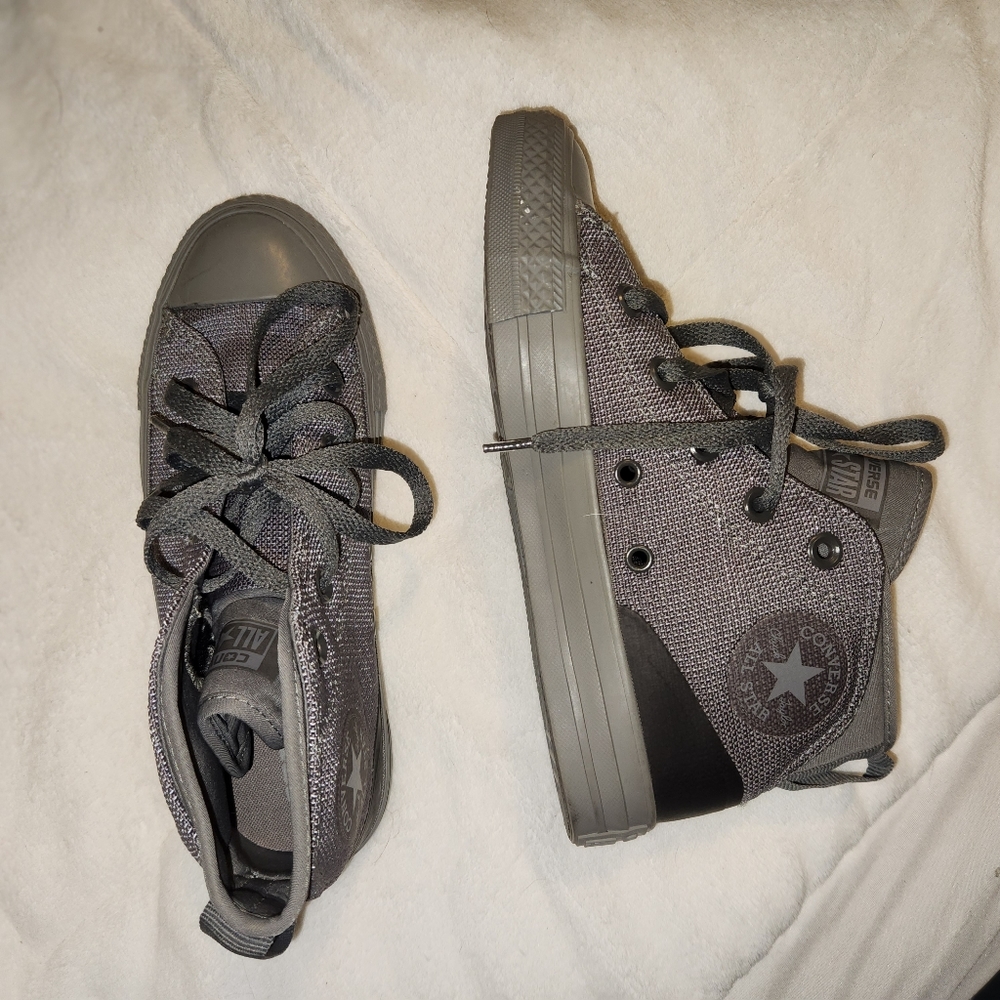Grey Converse shoes